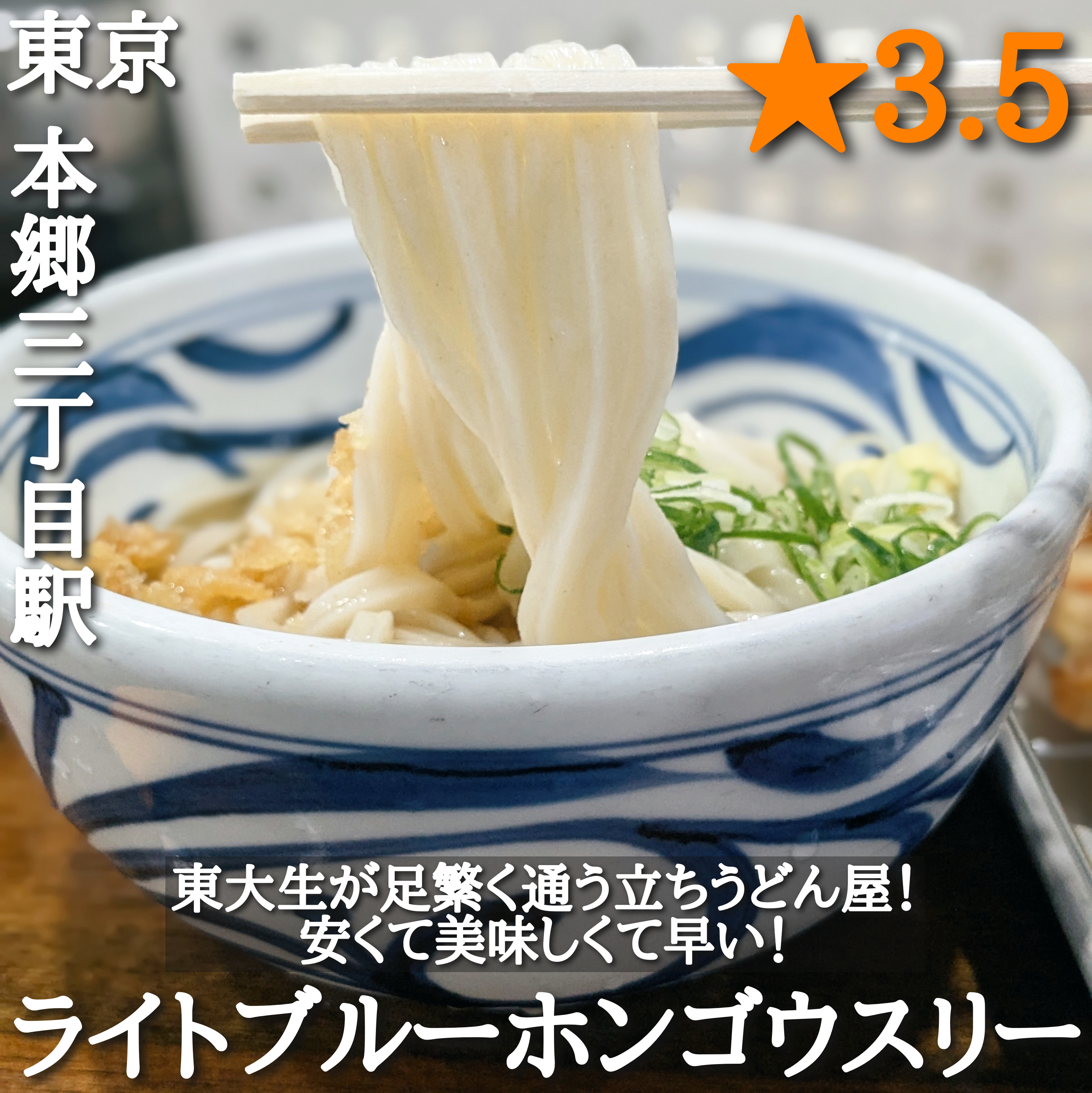 トウキョウライトブルー ホンゴウスリー(本郷三丁目駅・うどん)