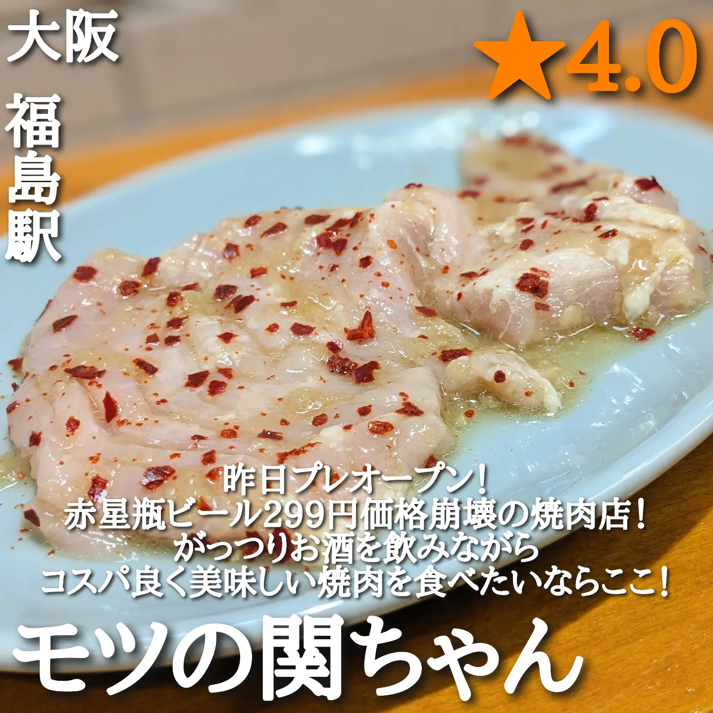 モツの関ちゃん(福島駅・焼肉、ホルモン)