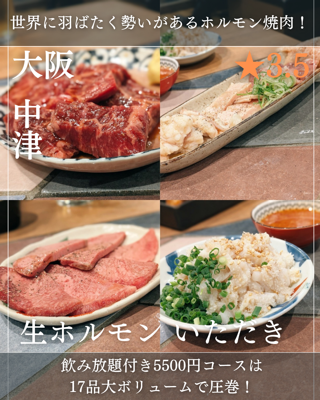 生ホルモン いただき(中津駅・焼肉)
